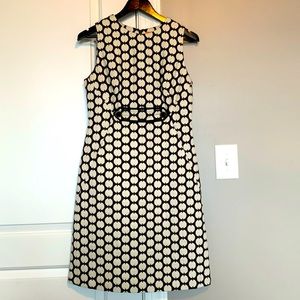 Tory Burch Derby Style Dress Brown & Cream Circle size 6